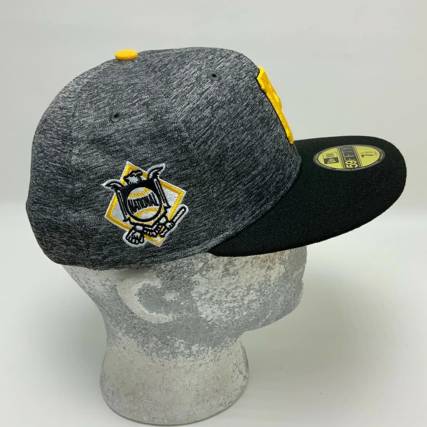 New Era Cap MLB Pittsburgh Pirates Charcoal Grey Black Yellow 59FIFTY Hat