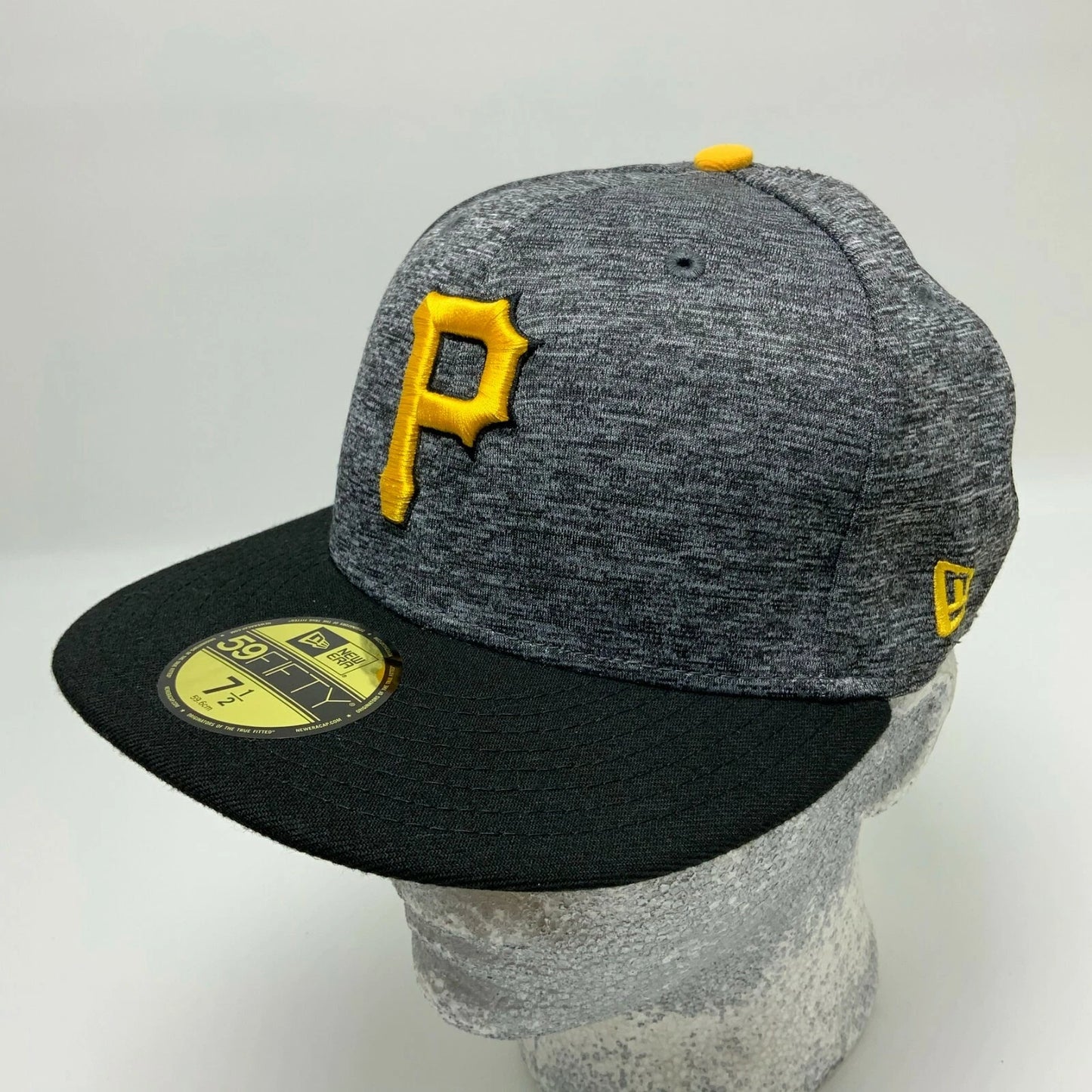 New Era Cap MLB Pittsburgh Pirates Charcoal Grey Black Yellow 59FIFTY Hat