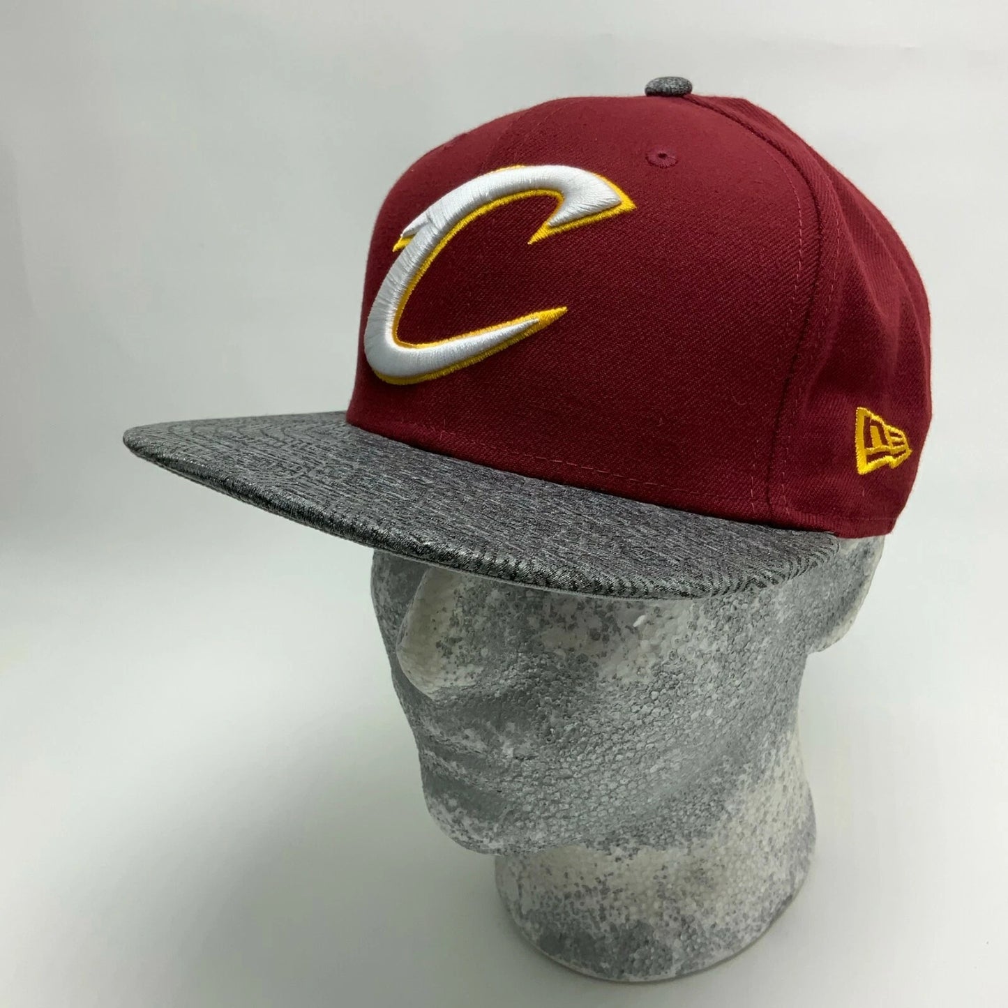 Men's New Era Cap NBA Cleveland Cavaliers Burgundy Grey 59FIFTY Hat