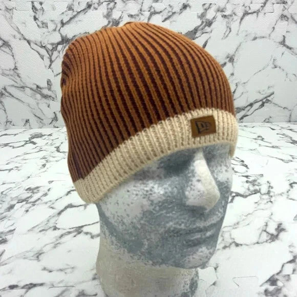 Men's New Era Cap Brown Beige LA LAKERS Beanie