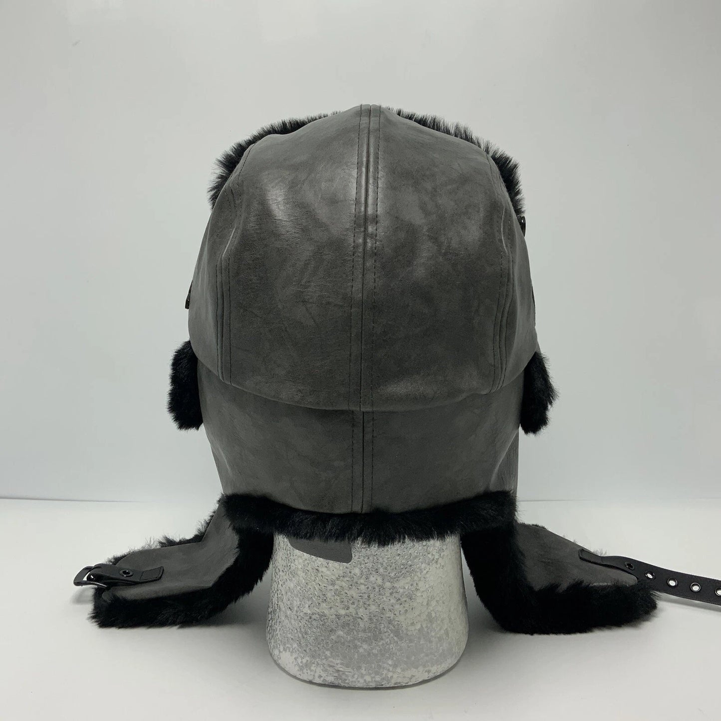 New Era Cap NBA NY Brooklyn Charcoal Grey Black Trapper Hat