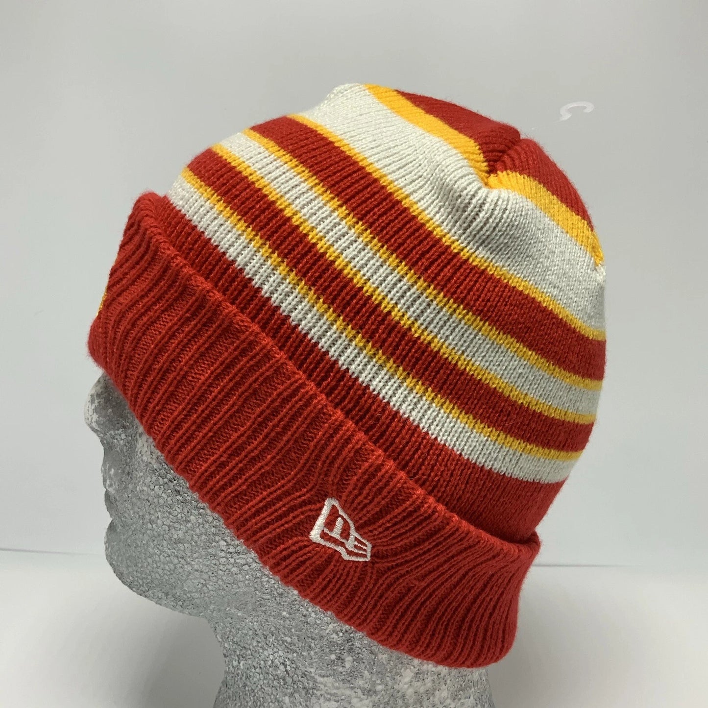 New Era Cap NFL Kansas City Chiefs Red Yellow Off White Beanie