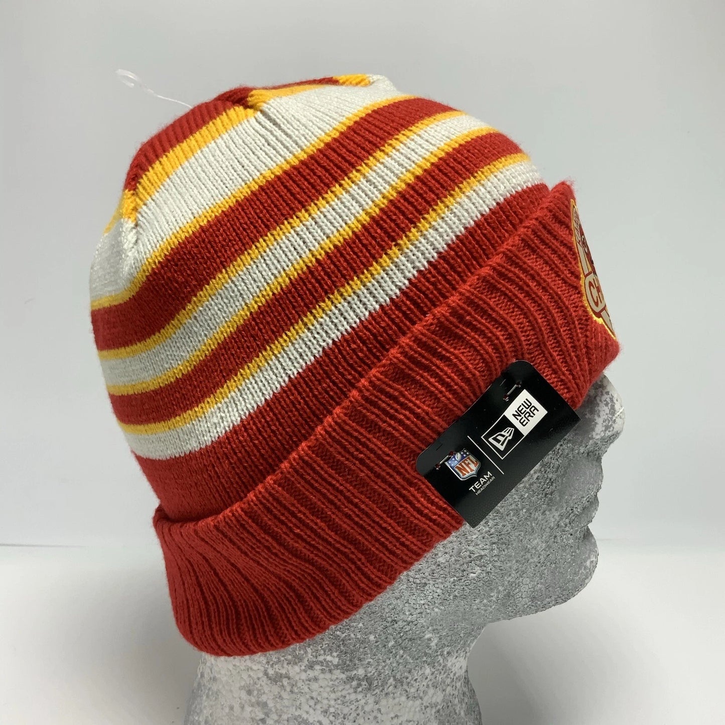 New Era Cap NFL Kansas City Chiefs Red Yellow Off White Beanie