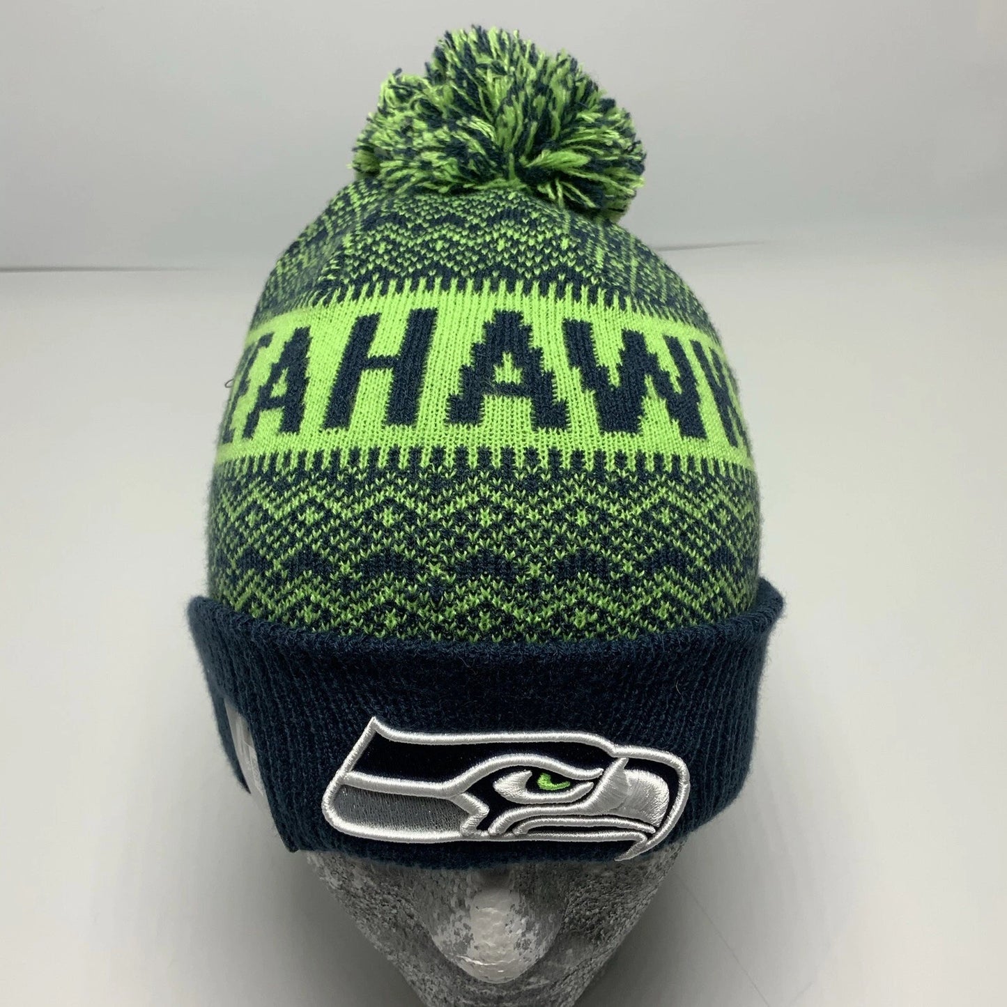 New Era Cap NFL Seattle Seahawks Kelly Green White Navy Beanie