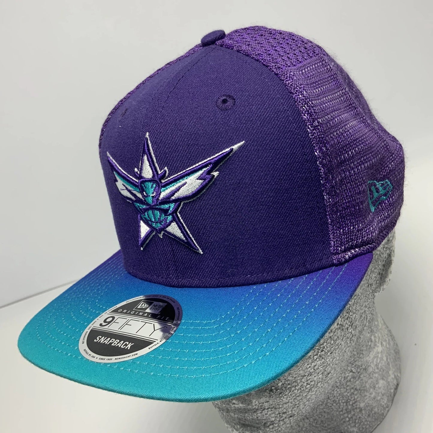 Men's New Era Cap NBA Charlotte Hornets Purple | Turquoise 9FIFTY Snapback Hat