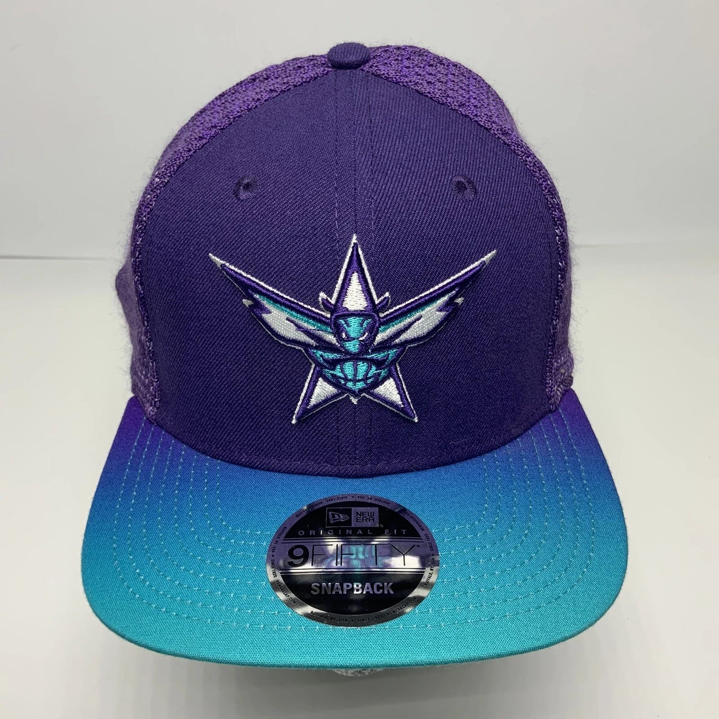Men's New Era Cap NBA Charlotte Hornets Purple | Turquoise 9FIFTY Snapback Hat