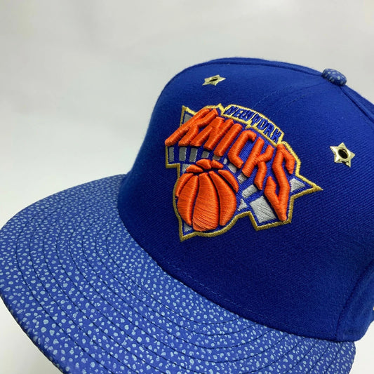 New Era Cap NBA NY Knicks Royal Blue Orange Spotted 59FIFTY Hat