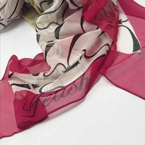 Women’s Fetish Hot Pink | White Scarf