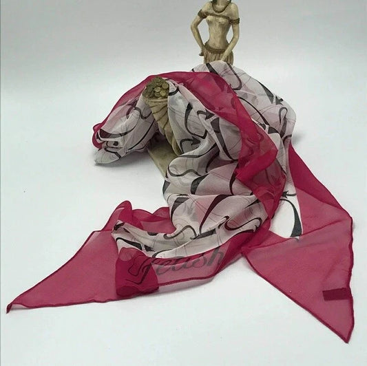 Women’s Fetish Hot Pink | White Scarf
