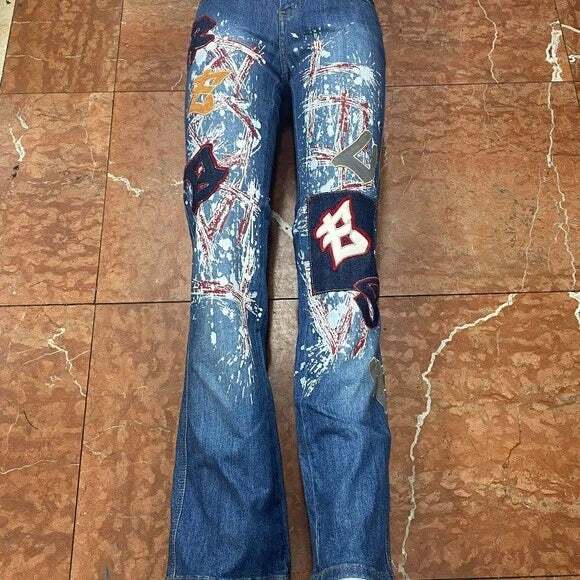 Women's Request Blue All Over Denim Pants