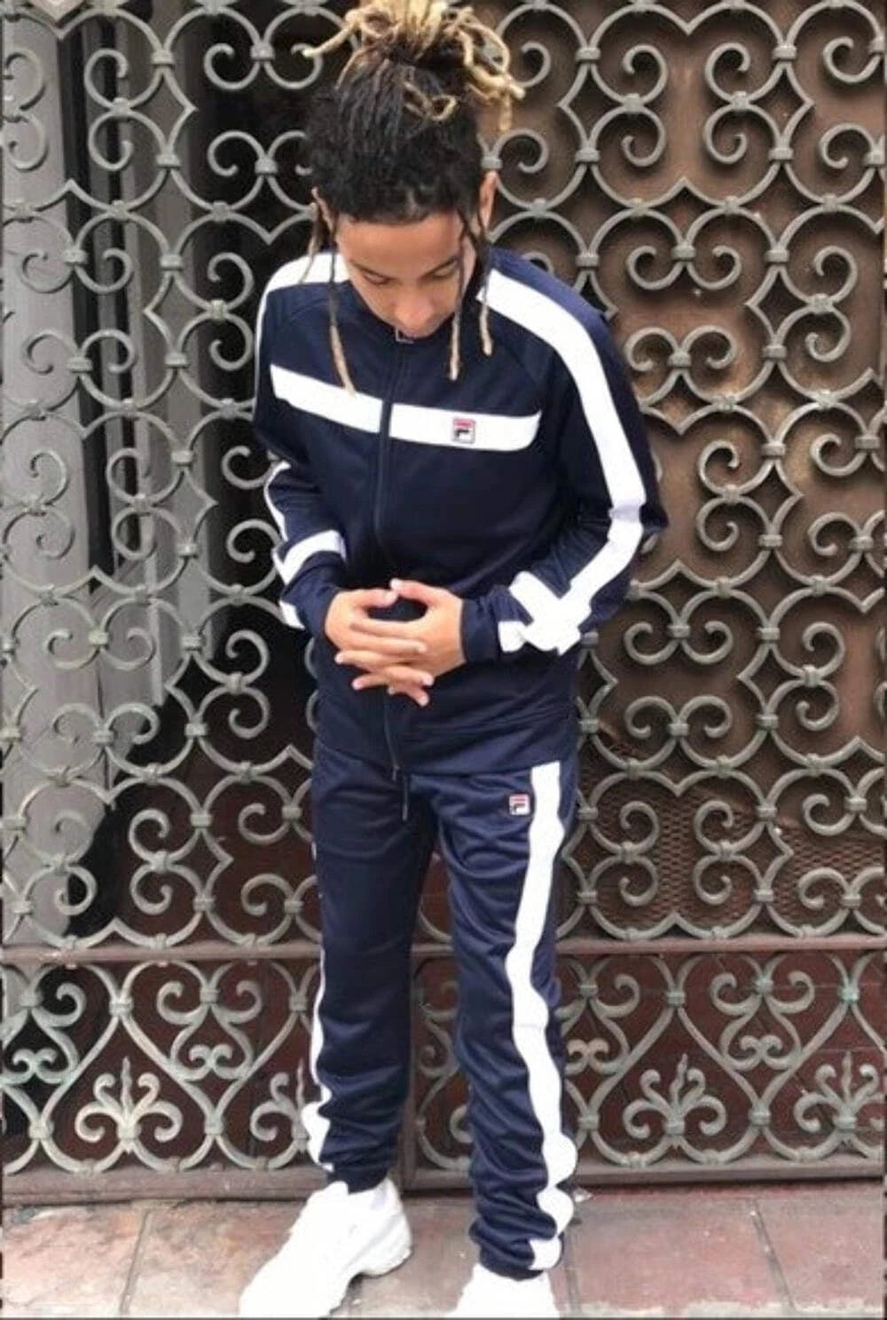 Men’s Fila Navy | White Casual Tracksuits Outfits Sets NWT