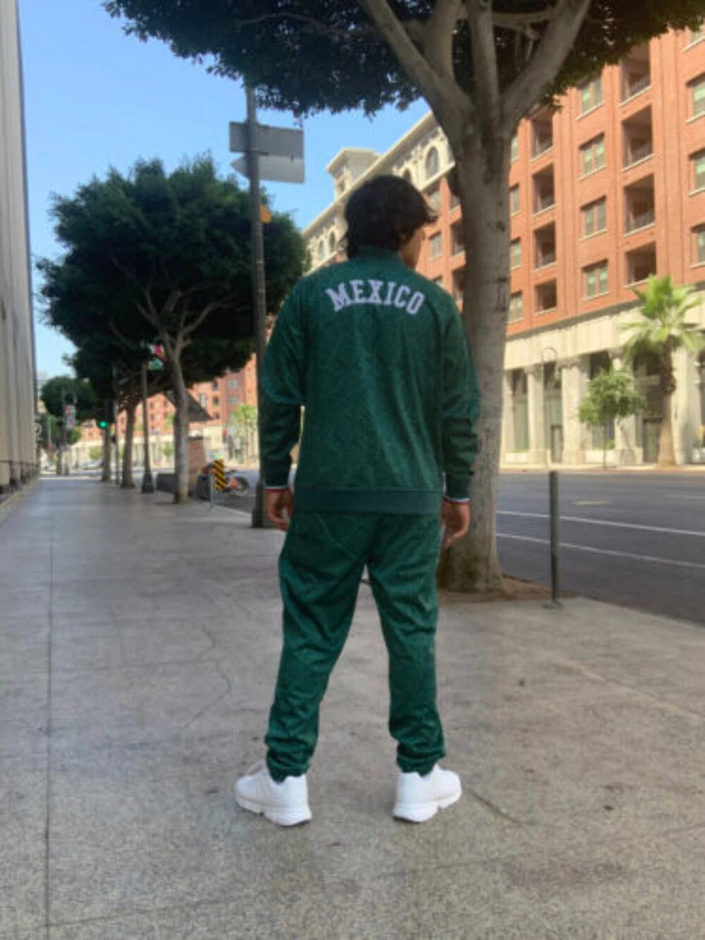 Men’s Fila Dk Green | White | Red Mexico Graphic Casual Tracksuits Outfits Sets