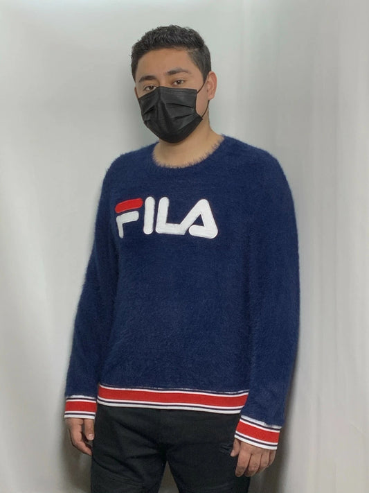 Men's Fila Navy Crewneck Sweater