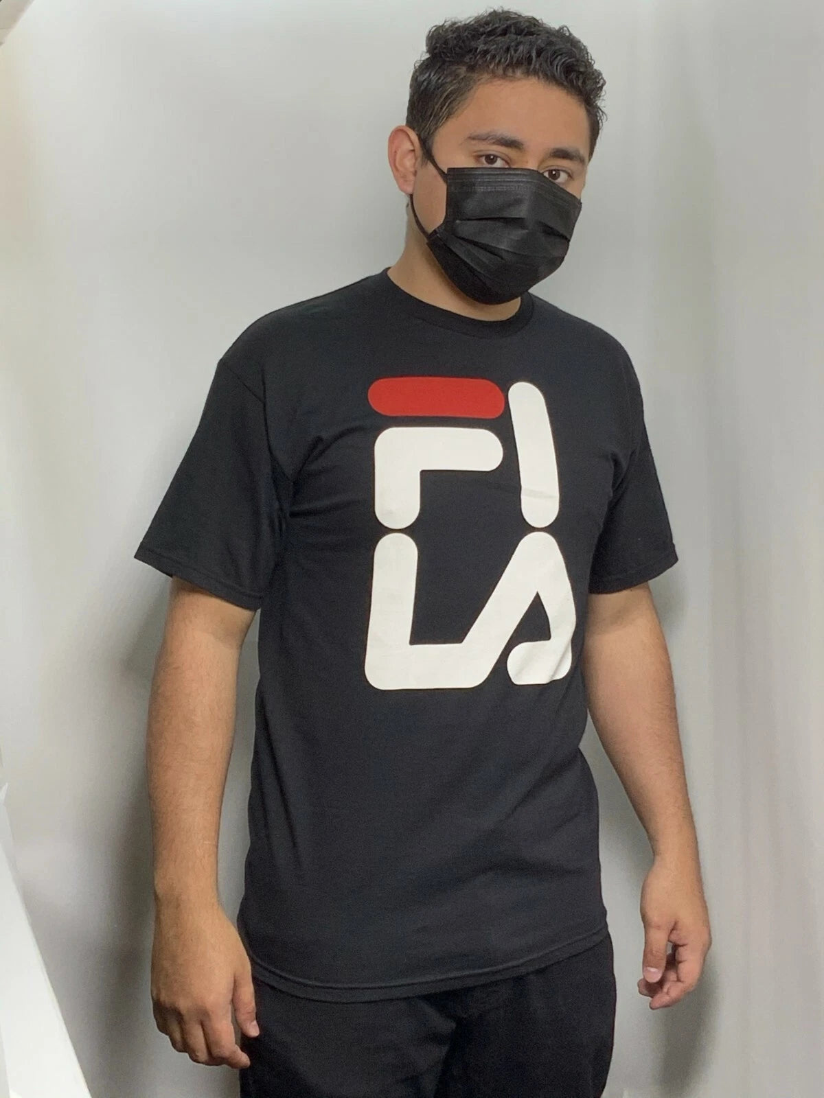 Men's Fila Black Short Sleeve Tee Shirt