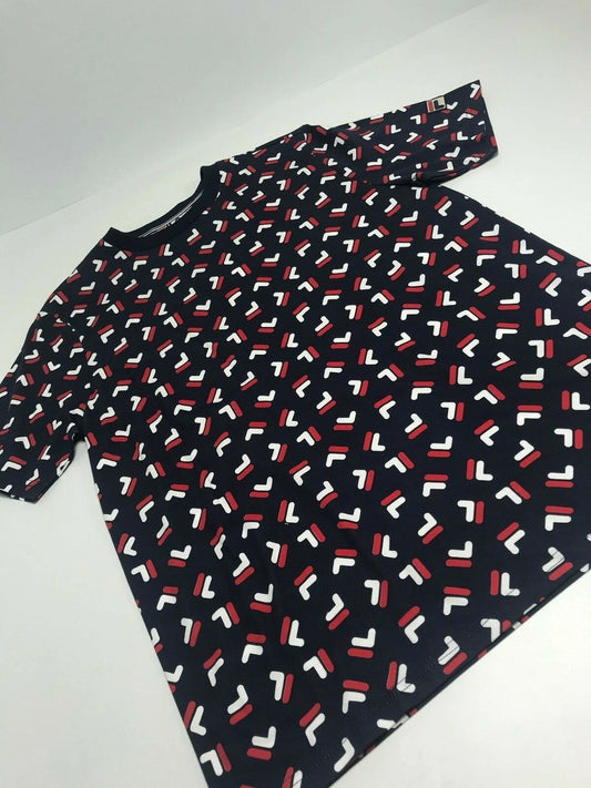 Men's Fila Navy | White | Red Short Sleeve Tee Shirt