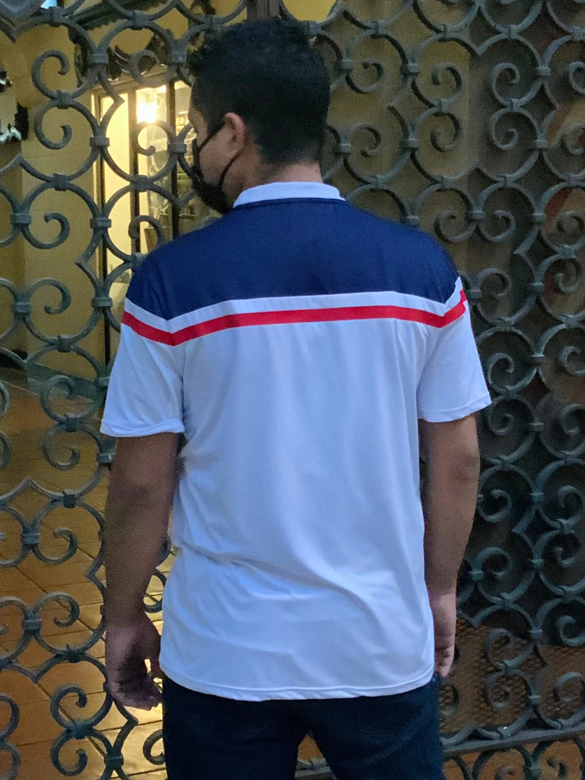 Men's Fila White | Navy | Red Short Sleeve Tee Shirt