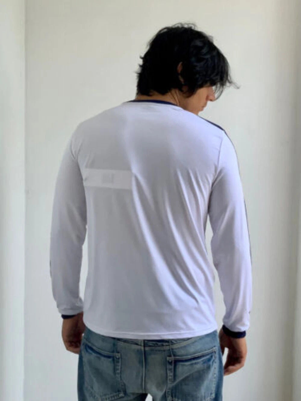 Men’s Fila White | Navy | Red Long Sleeve Tee Shirt NWT