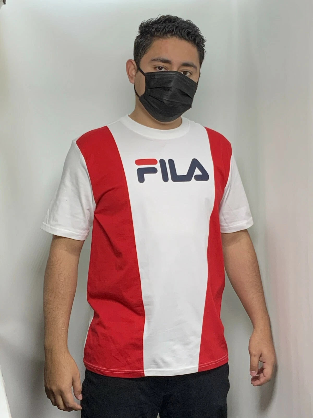 Men's Fila White | Red Short Sleeve Tee Shirt