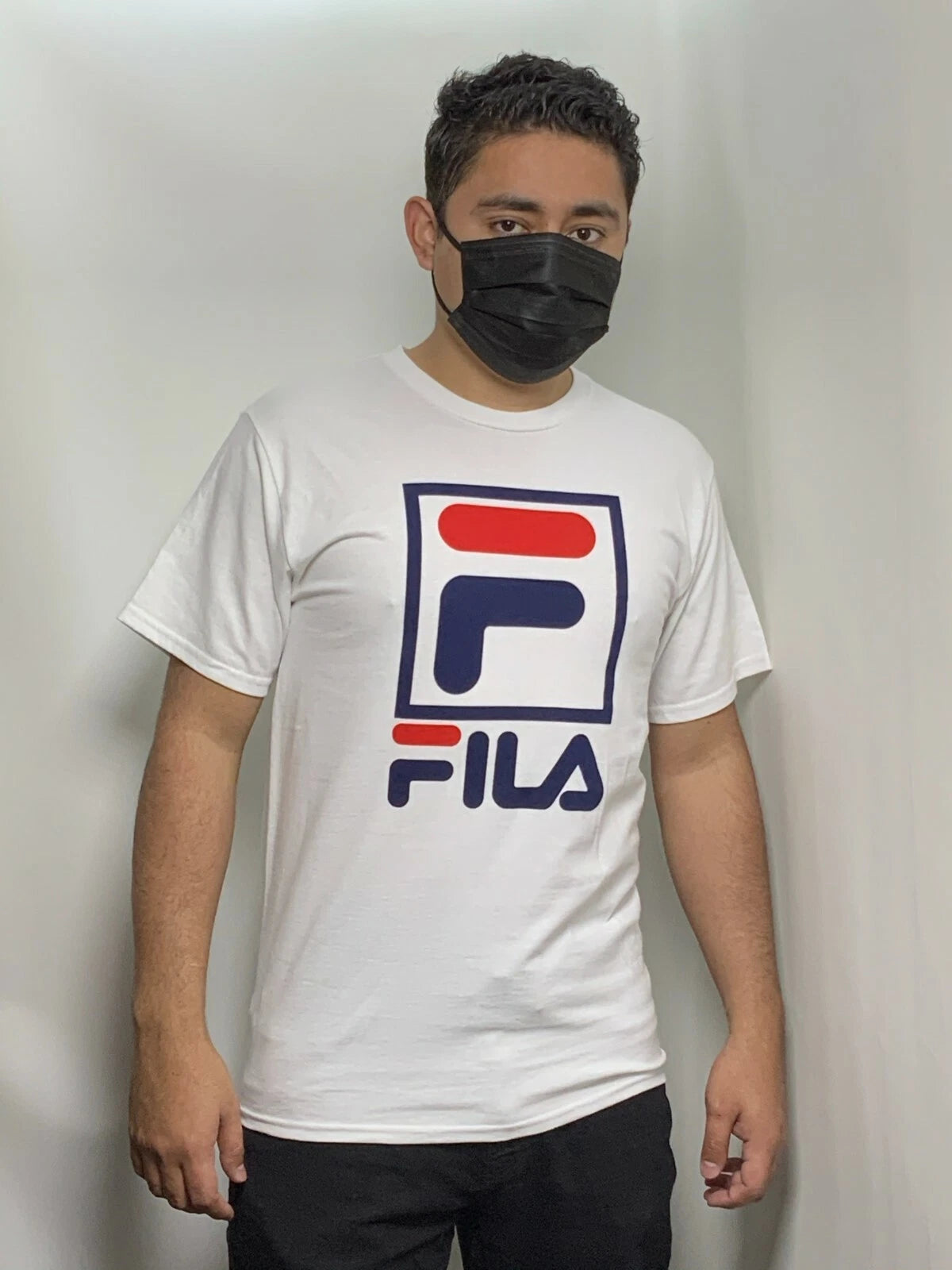 Men's Fila White Short Sleeve Tee Shirt