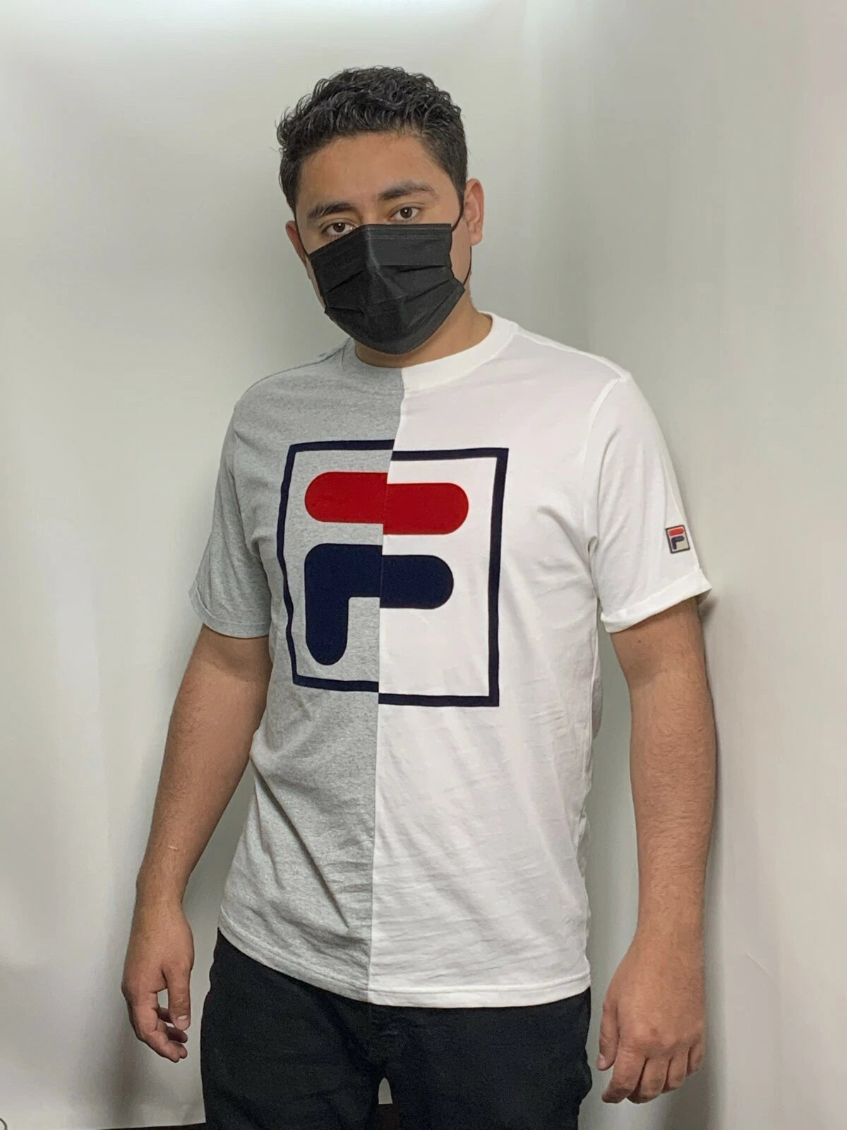 Men's Fila White | Grey Short Sleeve Tee Shirt