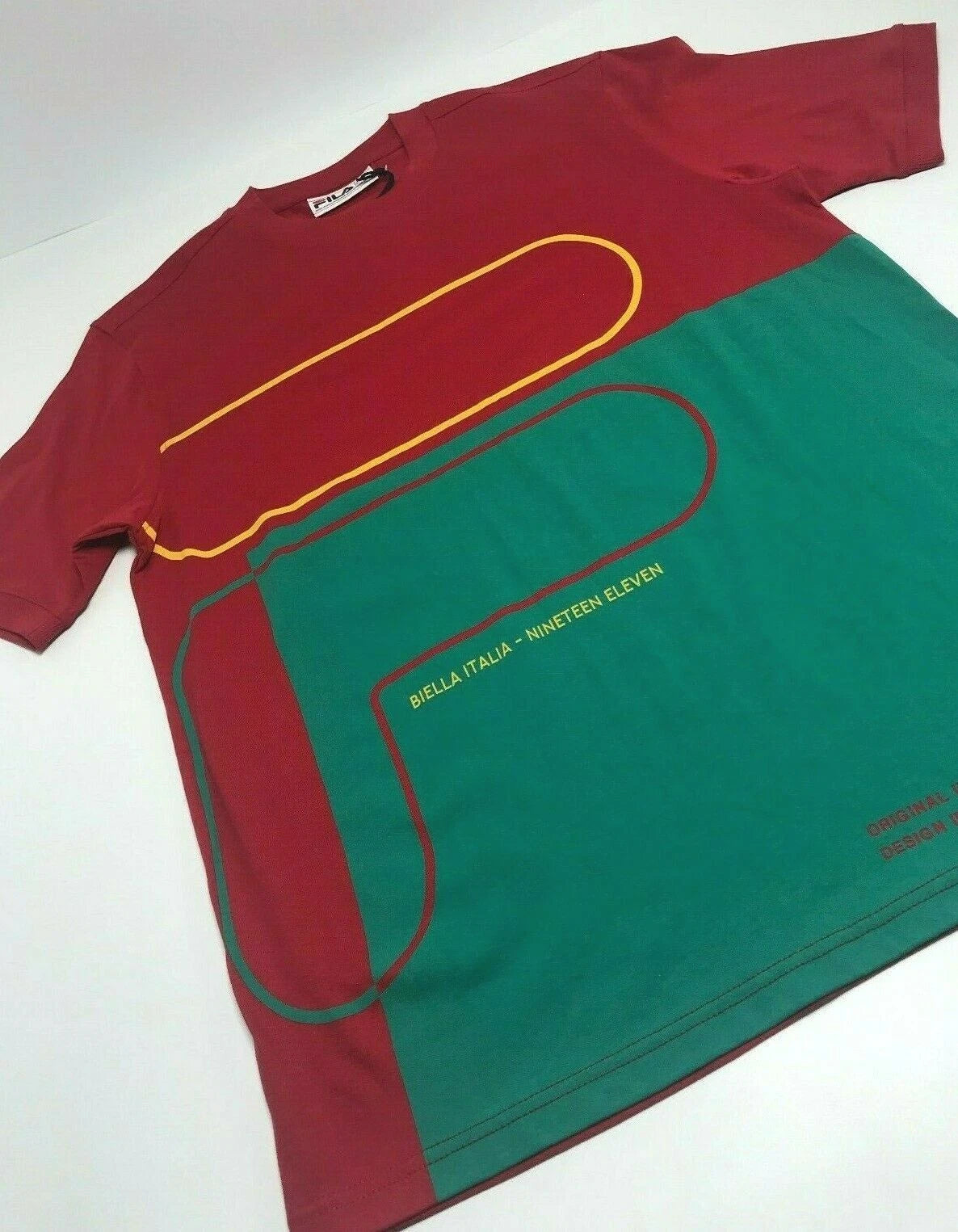 Men's Fila Red | Green Short Sleeve Tee Shirt