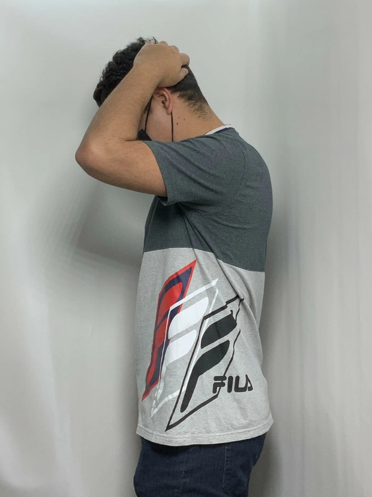 Men's Fila Grey | Charcoal Grey Short Sleeve Tee Shirt