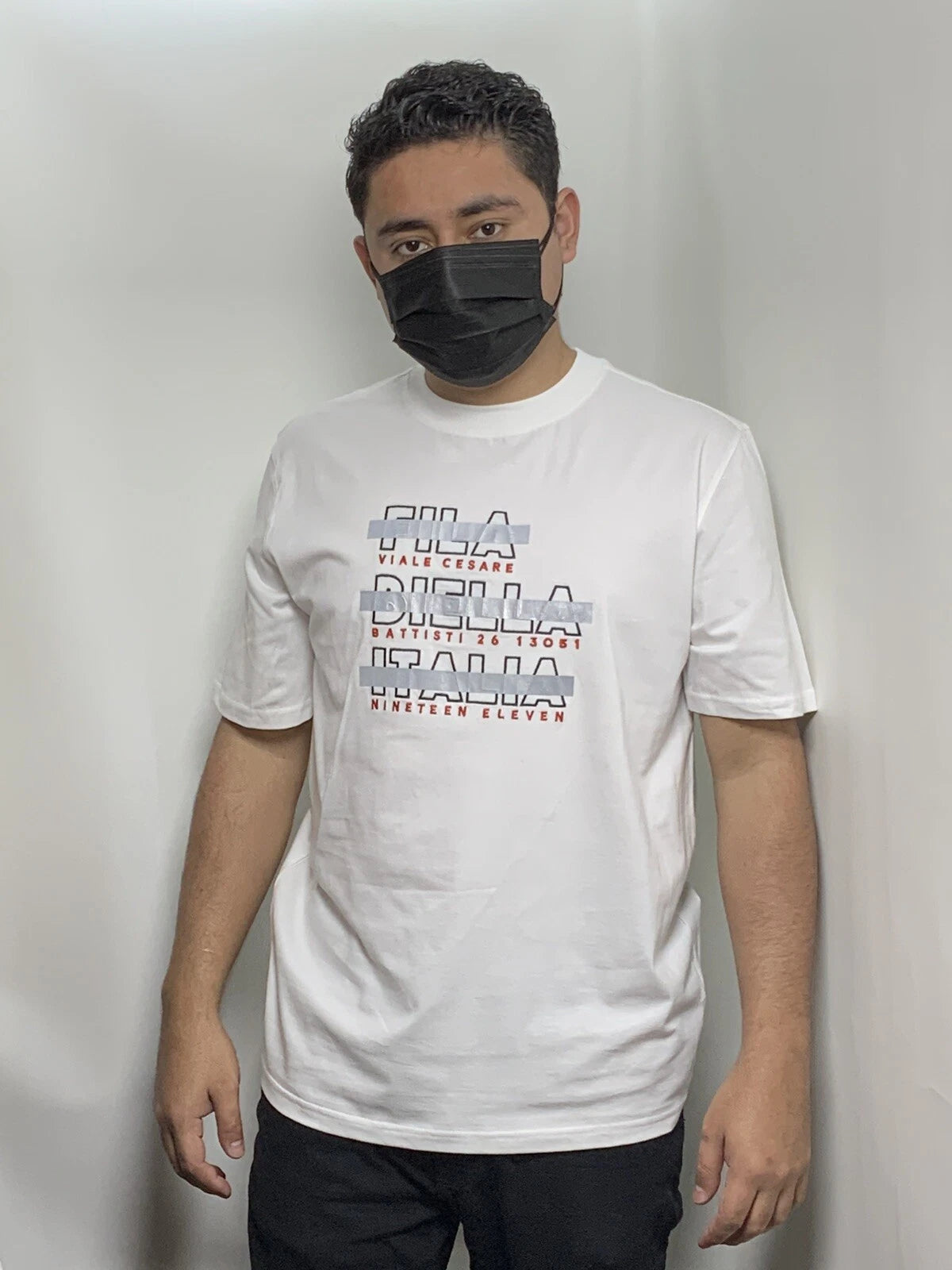 Men's Fila White Short Sleeve Tee Shirt