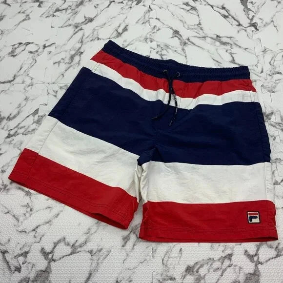 Men’s Fila Navy White Red Fashion Casual Short