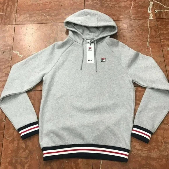Men's Fila Grey | Black | White | Red Hoodie