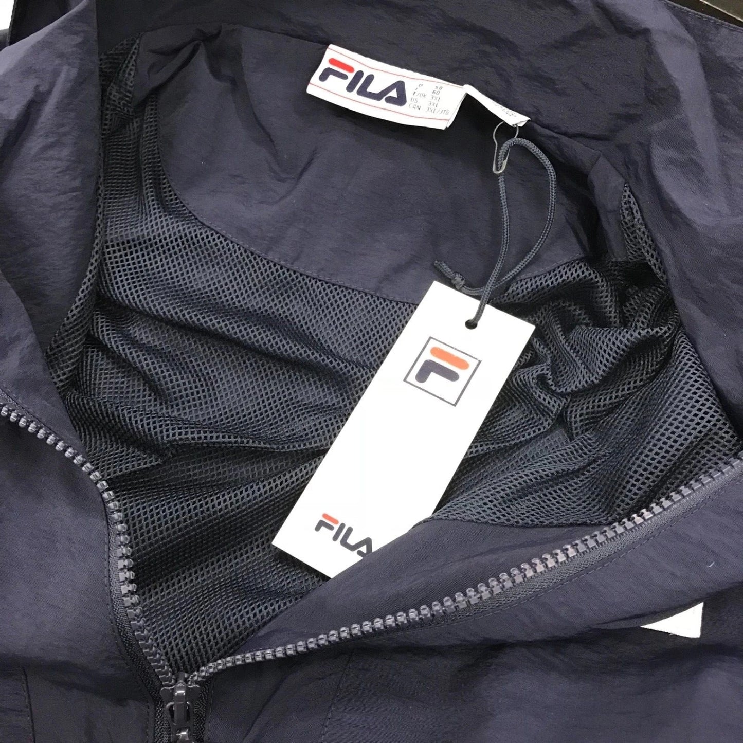 Men's Fila Navy | Silver Windbreaker Hoodie