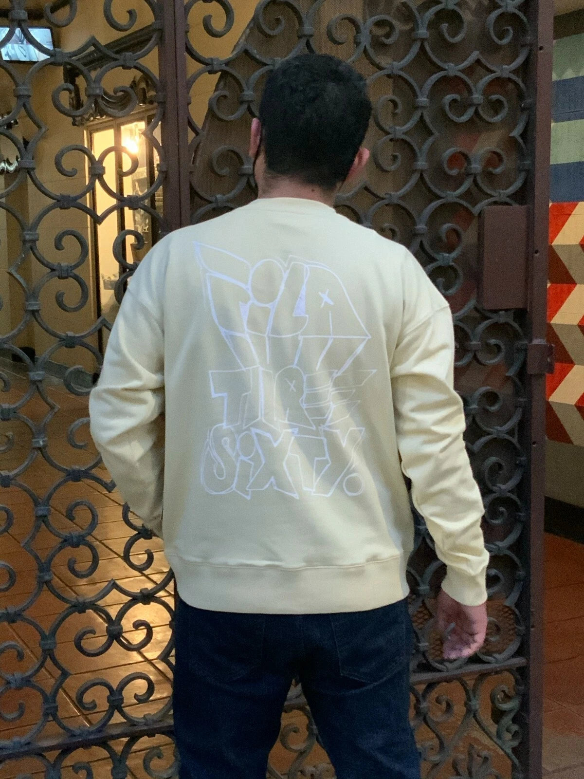 Men's Fila Lt. Yellow | White Long Sleeve Tee Shirt