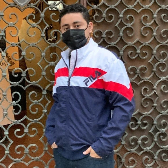 Men's Fila Navy | White | Red Slade Track Jacket