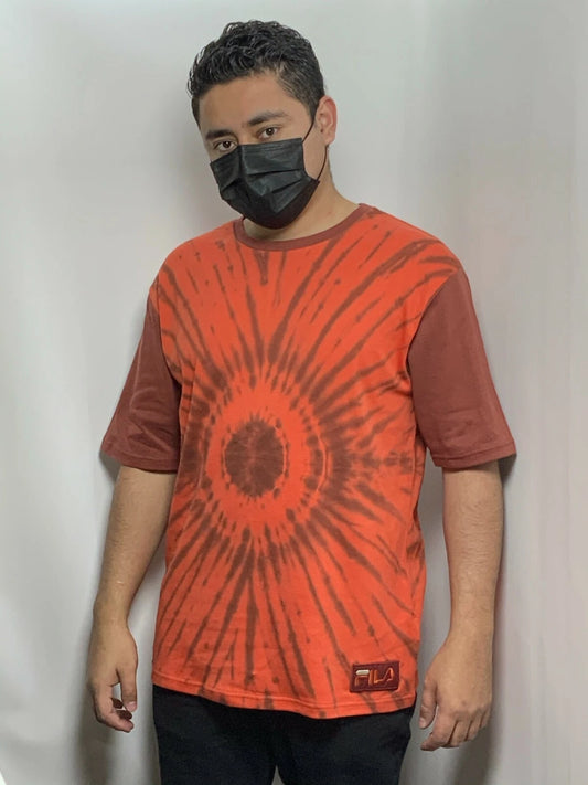 Men's Fila Rust Tie-dye Short Sleeve Tee Shirt