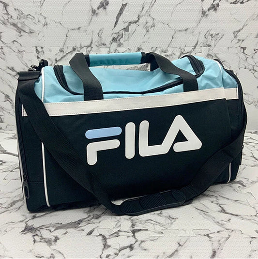 Men's Fila Black | Lt. Blue | White Duffle Bag