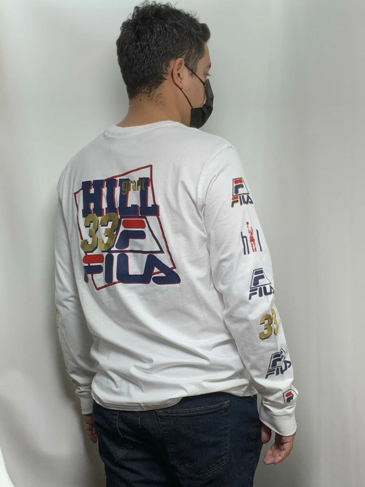 Men's Fila White Great Hill 33 Long Sleeve Tee Shirt