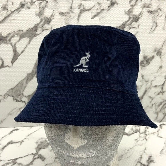 Men’s Kangol Navy Blue Corduroy Bucket Hat
