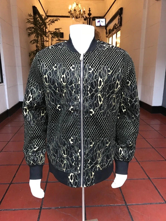 Men's Fashion Black | Gold Jacket