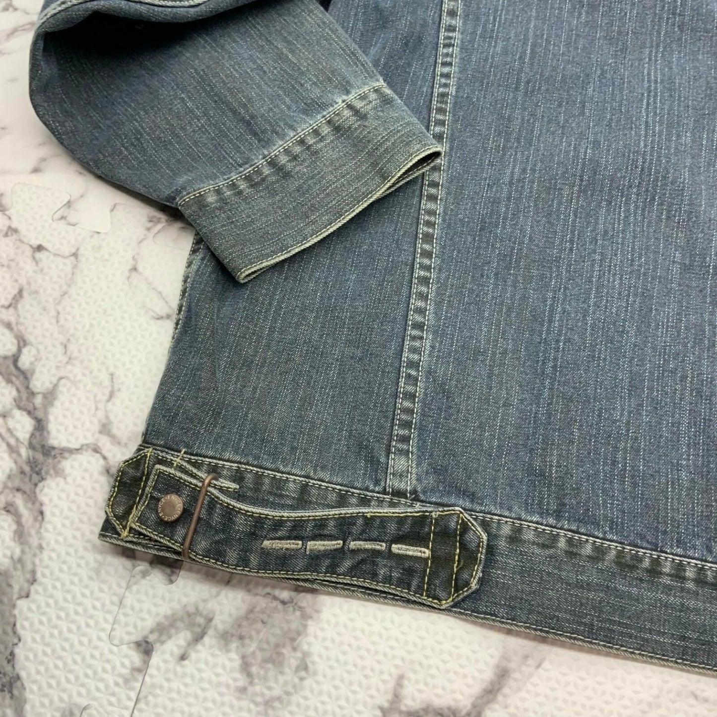 Men's Enyce Blue Dirty Vintage Casual Denim Jacket