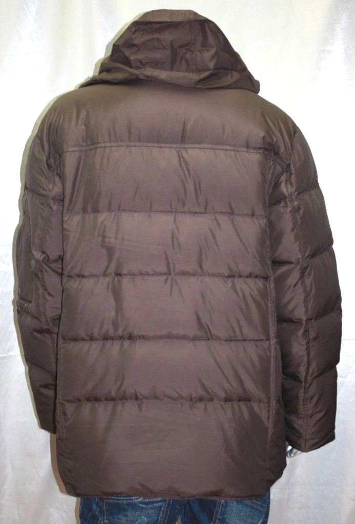 Men's Enyce 3/4 Lenght Chocolate Puffy Jacket