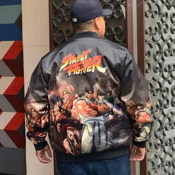 Men’s Street Fighter Squad Lightweight Satin Jacket