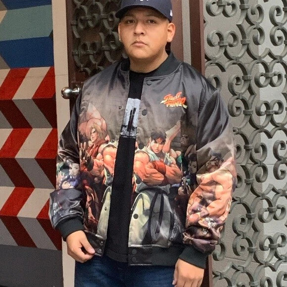 Men’s Street Fighter Squad Lightweight Satin Jacket