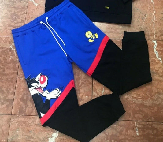 Men's Royal | Red | Black Looney Tunes Sylvester & Tweety Sweatpants