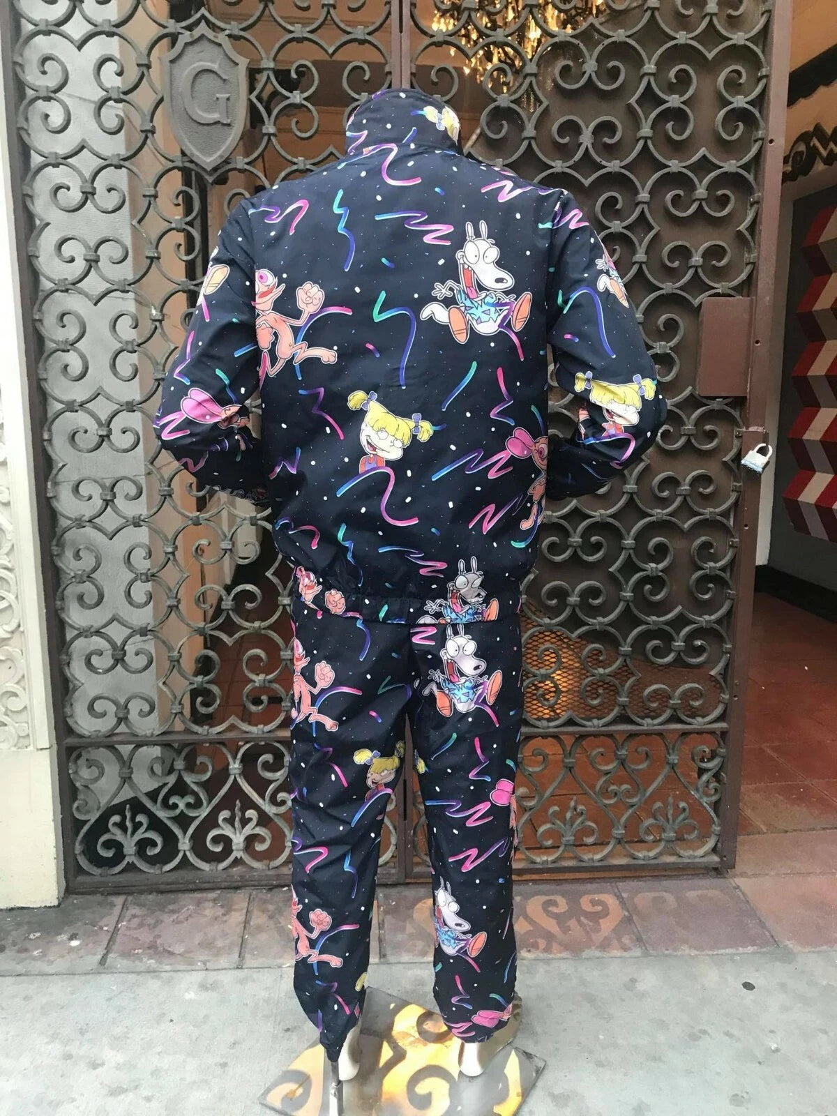 Men's Nickelodeon Navy | Multicolor All Over Windbreaker Tracksuit