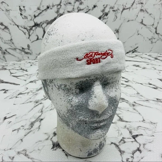Men’s Ed Hardy White Red Performance Headband