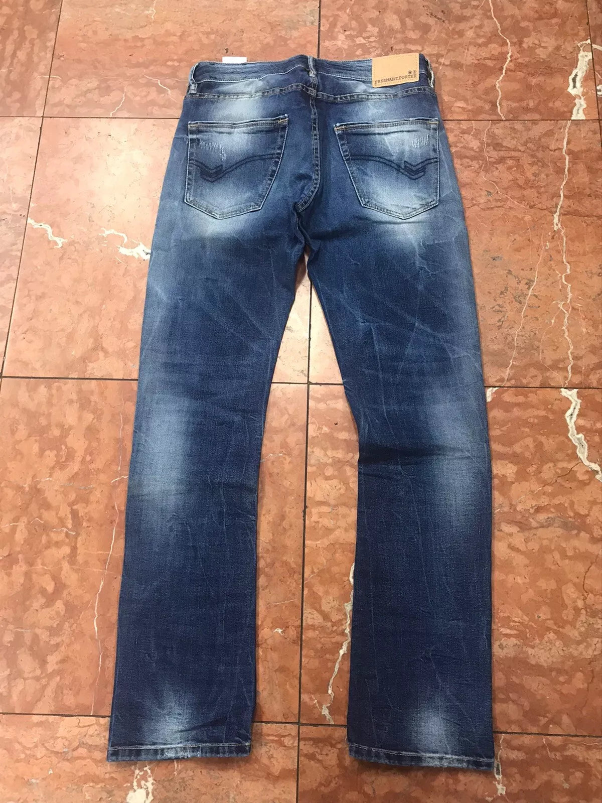 Men's Freeman T. Porter Blue Washed Fashion Denim Pants