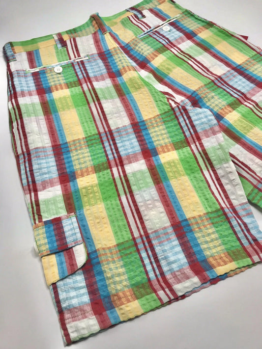 Men's Massive Revolution Plaid Multicolor Casual Shorts