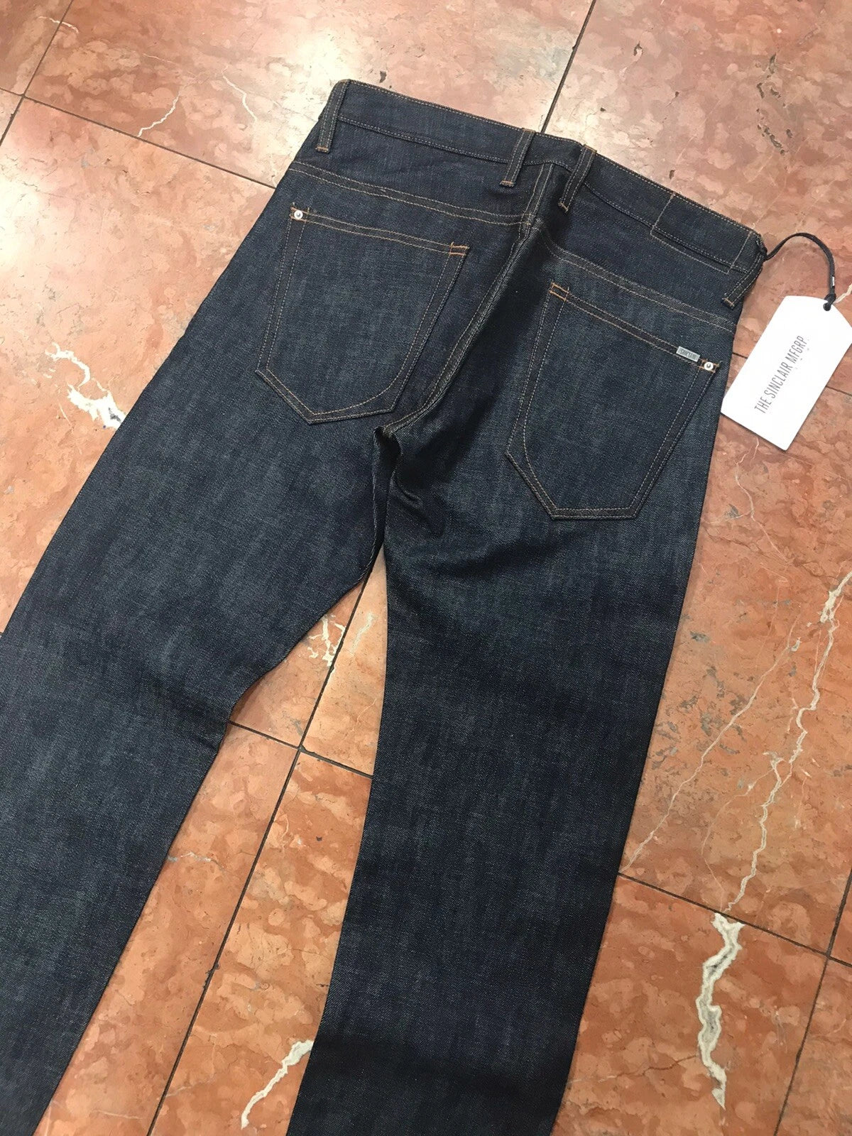 Men's Sinclair Raw Dk.Black Fashion Denim Pants