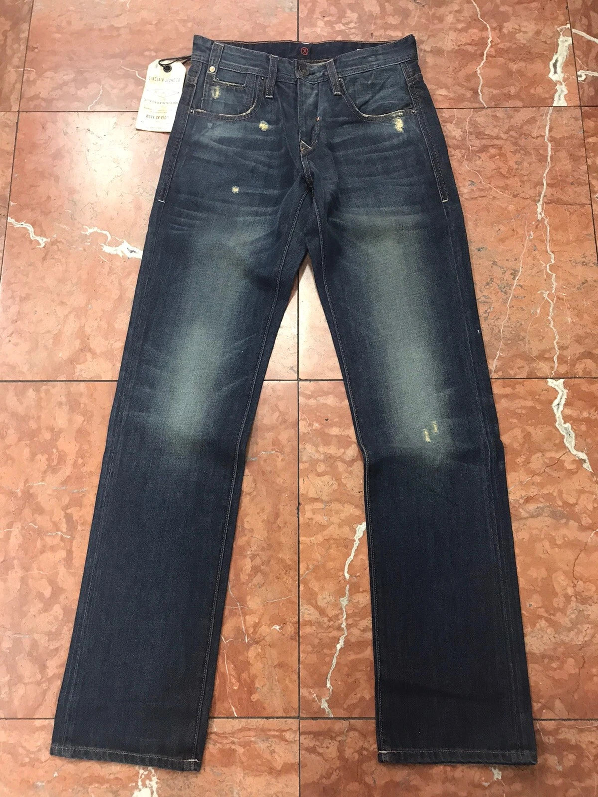Men's Sinclair Dark Vintage Blue Fashion Denim Pants