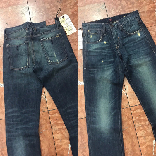 Men's Sinclair Dark Vintage Blue Fashion Denim Pants