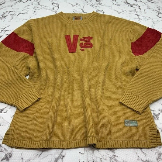 Men's Varcity Wheat Red Crewneck Sweater
